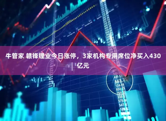 牛管家 赣锋锂业今日涨停，3家机构专用席位净买入430亿元